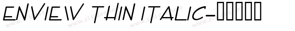 Enview Thin Italic字体转换